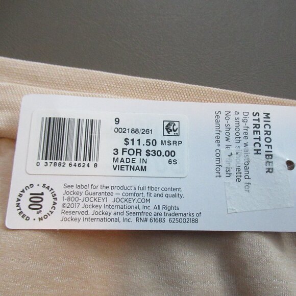 Jockey Women's Smooth Seamless Hi Cut Brief Panty, Light Nude 4, XXL / Size 9 - Picture 4 of 5